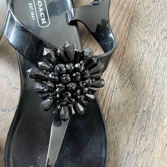 Coach black jelly sandals- - Picture 5 of 5